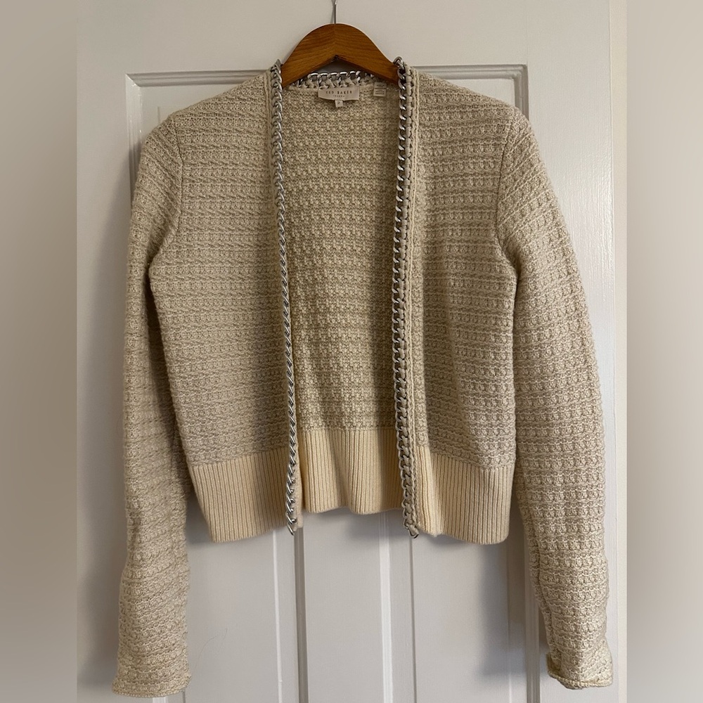 Ted Baker - Size 2 Cardigan with silver metal embellishments